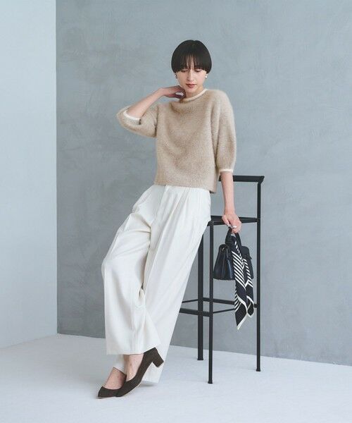 UNITED ARROWS / ユナイテッドアローズ ニット・セーター | フォックスカシミヤ パフ ハーフスリーブ ニット | 詳細23