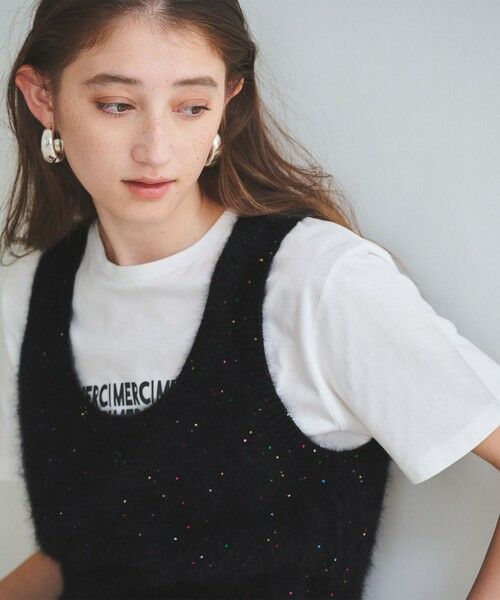 UNITED ARROWS / ユナイテッドアローズ ベスト | フォックス カシミヤ スパンコール 2WAY ニットベスト | 詳細2