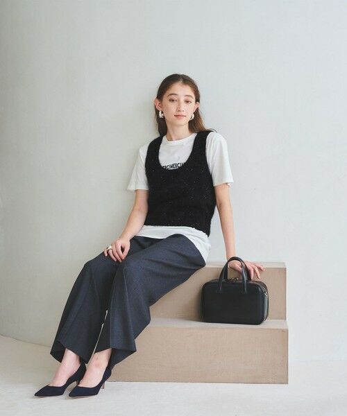 UNITED ARROWS / ユナイテッドアローズ ベスト | フォックス カシミヤ スパンコール 2WAY ニットベスト | 詳細4