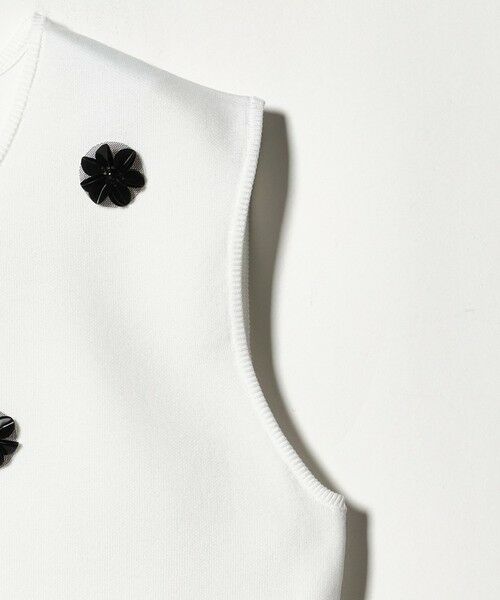 UNITED ARROWS / ユナイテッドアローズ ニット・セーター | スパンコール 3D フラワー ベスト | 詳細6