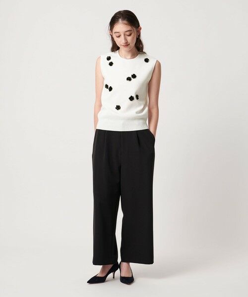 UNITED ARROWS / ユナイテッドアローズ ニット・セーター | スパンコール 3D フラワー ベスト | 詳細2