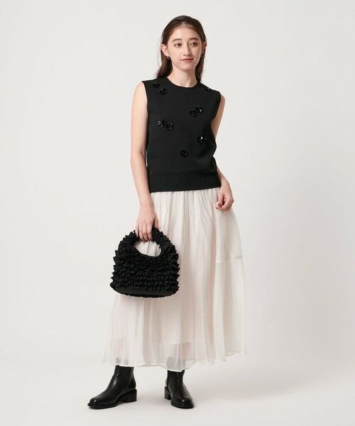 UNITED ARROWS / ユナイテッドアローズ ニット・セーター | スパンコール 3D フラワー ベスト | 詳細11