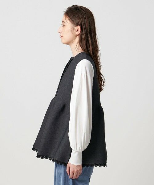 UNITED ARROWS / ユナイテッドアローズ ベスト | レース ペプラム ニットベスト ‐ウォッシャブル‐ | 詳細12