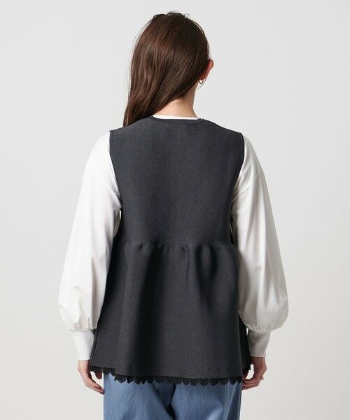 UNITED ARROWS / ユナイテッドアローズ ベスト | レース ペプラム ニットベスト ‐ウォッシャブル‐ | 詳細13