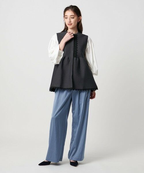 UNITED ARROWS / ユナイテッドアローズ ベスト | レース ペプラム ニットベスト ‐ウォッシャブル‐ | 詳細9