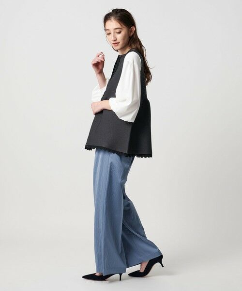 UNITED ARROWS / ユナイテッドアローズ ベスト | レース ペプラム ニットベスト ‐ウォッシャブル‐ | 詳細10