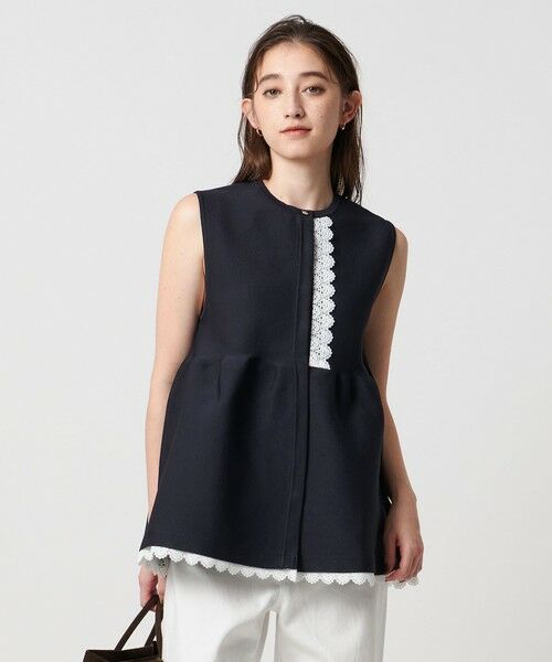 UNITED ARROWS / ユナイテッドアローズ ベスト | レース ペプラム ニットベスト ‐ウォッシャブル‐ | 詳細19