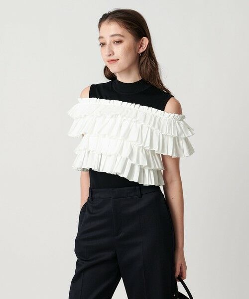 UNITED ARROWS / ユナイテッドアローズ ニット・セーター | ギャザー マルチ ニット -ウォッシャブル- | 詳細1