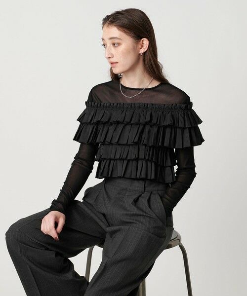 UNITED ARROWS / ユナイテッドアローズ ニット・セーター | ギャザー マルチ ニット -ウォッシャブル- | 詳細9