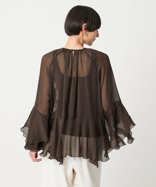 UNITED ARROWS / ユナイテッドアローズ シャツ・ブラウス | シアー イレギュラー フリル ブラウス -ウォッシャブル- | 詳細1