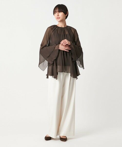 UNITED ARROWS / ユナイテッドアローズ シャツ・ブラウス | シアー イレギュラー フリル ブラウス -ウォッシャブル- | 詳細3