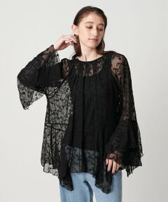 UNITED ARROWS / ユナイテッドアローズ シャツ・ブラウス | レース イレギュラー フリル ブラウス