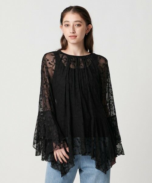 UNITED ARROWS / ユナイテッドアローズ シャツ・ブラウス | レース イレギュラー フリル ブラウス | 詳細8