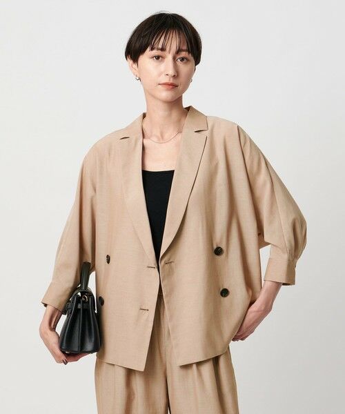 UNITED ARROWS / ユナイテッドアローズ テーラードジャケット | シアー ドルマン ブラウス ジャケット ウォッシャブル | 詳細1