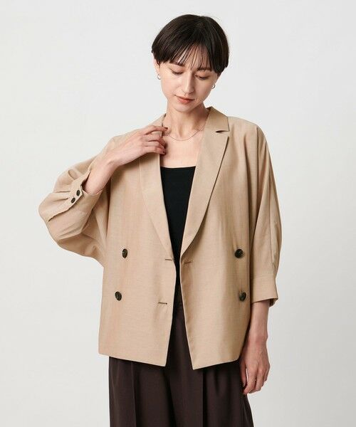 UNITED ARROWS / ユナイテッドアローズ テーラードジャケット | シアー ドルマン ブラウス ジャケット ウォッシャブル | 詳細3