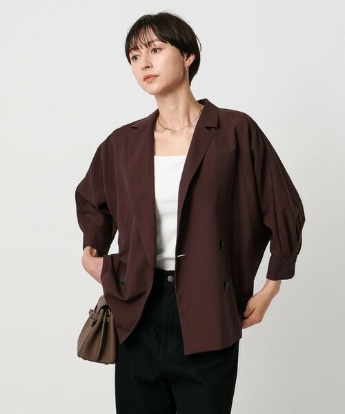 UNITED ARROWS / ユナイテッドアローズ テーラードジャケット | シアー ドルマン ブラウス ジャケット ウォッシャブル | 詳細13