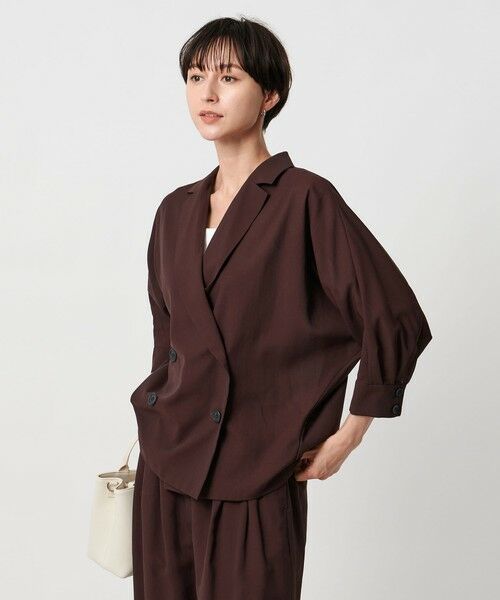 UNITED ARROWS / ユナイテッドアローズ テーラードジャケット | シアー ドルマン ブラウス ジャケット ウォッシャブル | 詳細16