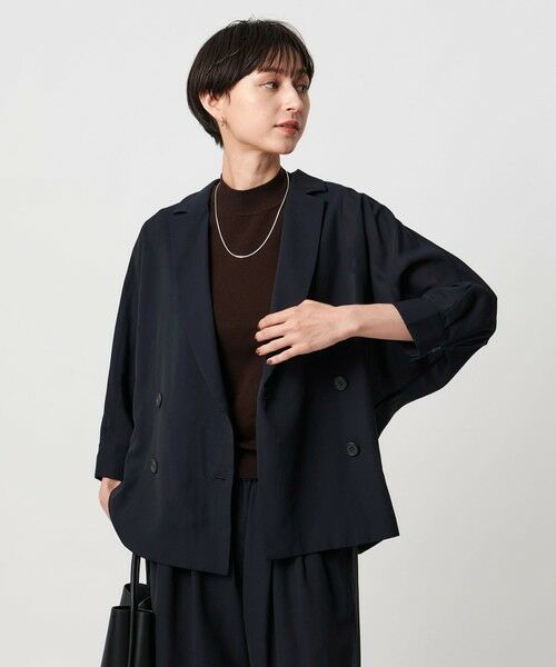 UNITED ARROWS / ユナイテッドアローズ テーラードジャケット | シアー ドルマン ブラウス ジャケット ウォッシャブル | 詳細27