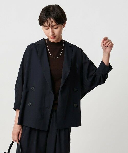 UNITED ARROWS/ユナイテッドアローズ シアー ドルマン ブラウス ジャケット ウォッシャブル NAVY FREE UNITED ARROWS/ユナイテッドアローズ シアー ドルマン ブラウス ジャケット ウォッシャブル NAVY FREE