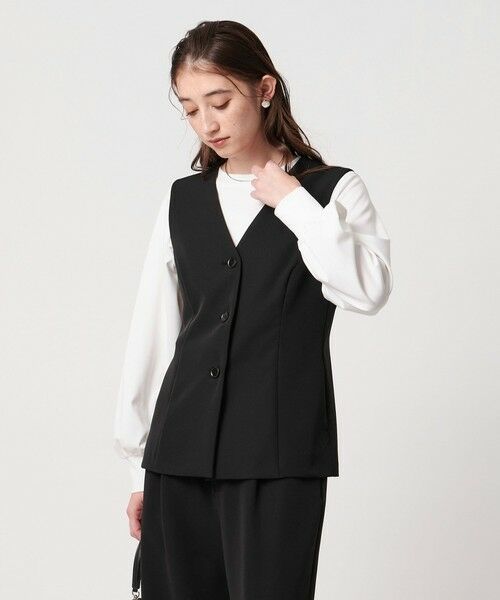 UNITED ARROWS / ユナイテッドアローズ ベスト | ダブルクロス ベスト -ウォッシャブル- | 詳細1