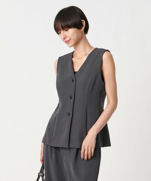 UNITED ARROWS / ユナイテッドアローズ ベスト | ダブルクロス ベスト -ウォッシャブル- | 詳細8