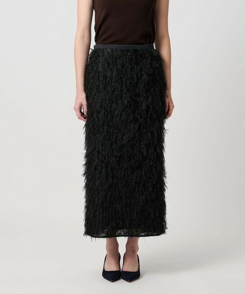 UNITED ARROWS / ユナイテッドアローズ ロング・マキシ丈スカート | ヘアリー ラメ カットジャガード タイト スカート | 詳細4