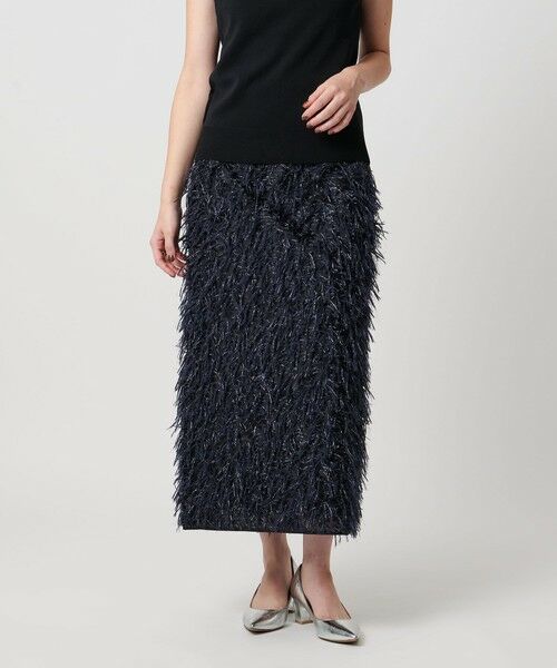 UNITED ARROWS / ユナイテッドアローズ ロング・マキシ丈スカート | ヘアリー ラメ カットジャガード タイト スカート | 詳細11