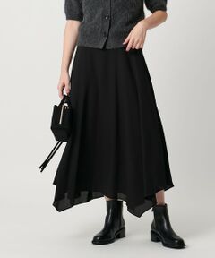 UNITED ARROWS / ユナイテッドアローズ ミニ・ひざ丈スカート | イレギュラー ヘム フレア スカート