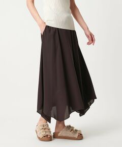 UNITED ARROWS / ユナイテッドアローズ ミニ・ひざ丈スカート | イレギュラー ヘム フレア スカート