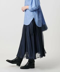 UNITED ARROWS / ユナイテッドアローズ ロング・マキシ丈スカート | シャンブレー オーガンザ ポケット スカート