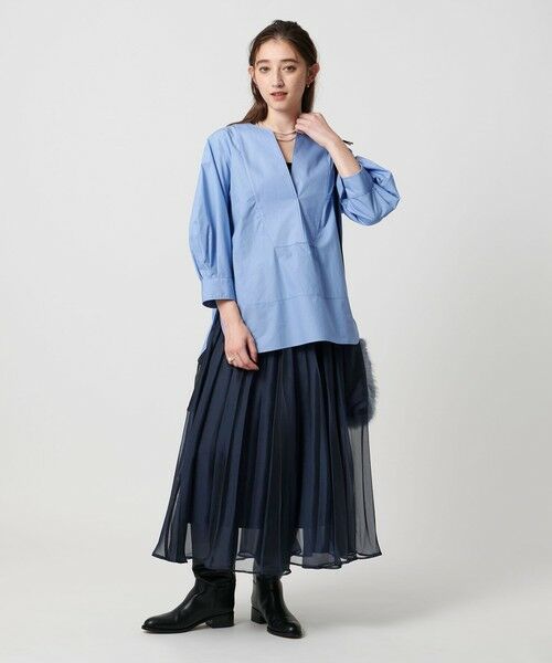 UNITED ARROWS / ユナイテッドアローズ ロング・マキシ丈スカート | シャンブレー オーガンザ ポケット スカート | 詳細15