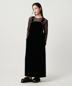 サロペット・オーバーオール・オールインワン aere U-neck one-piece high neck half zip up sweat all in one / ハイネックハーフ