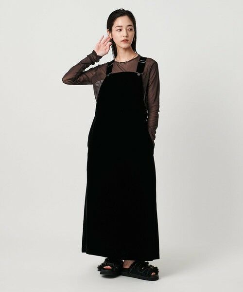 UNITED ARROWS / ユナイテッドアローズ サロペット・オールインワン | ベルベット サロペット スカート | 詳細1