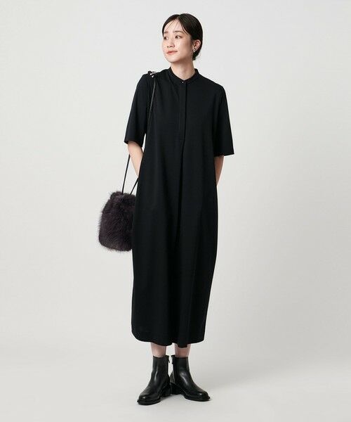 UNITED ARROWS / ユナイテッドアローズ ロング・マキシ丈ワンピース | ポンチ ハーフスリーブ ワンピース ‐ウォッシャブル‐ | 詳細2