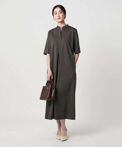 UNITED ARROWS / ユナイテッドアローズ ロング・マキシ丈ワンピース | ポンチ ハーフスリーブ ワンピース ‐ウォッシャブル‐ | 詳細7