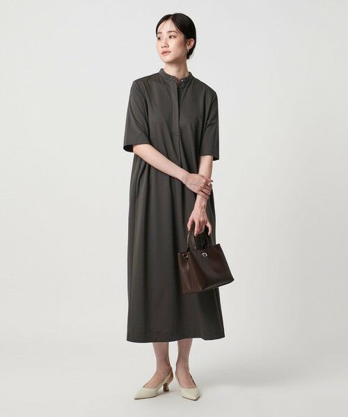 UNITED ARROWS / ユナイテッドアローズ ロング・マキシ丈ワンピース | ポンチ ハーフスリーブ ワンピース ‐ウォッシャブル‐ | 詳細8