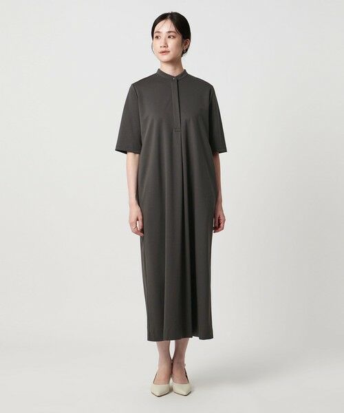 UNITED ARROWS / ユナイテッドアローズ ロング・マキシ丈ワンピース | ポンチ ハーフスリーブ ワンピース ‐ウォッシャブル‐ | 詳細9