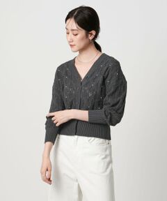 UNITED ARROWS / ユナイテッドアローズ カーディガン・ボレロ | フェイクパール レース カーディガン ウォッシャブル
