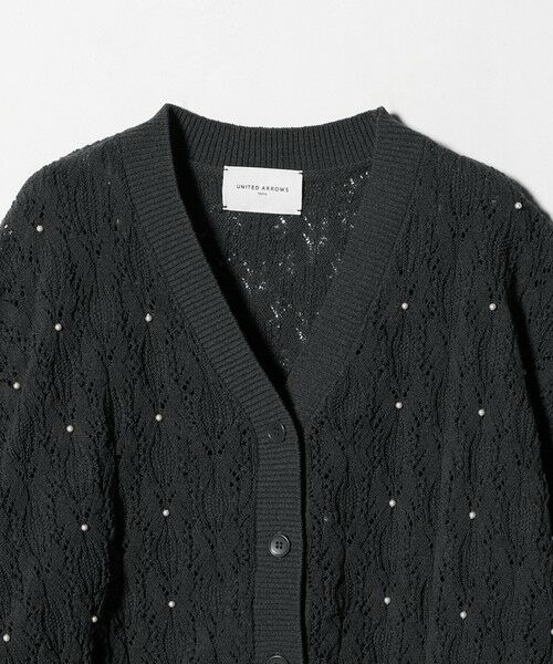 UNITED ARROWS / ユナイテッドアローズ カーディガン・ボレロ | フェイクパール レース カーディガン ウォッシャブル | 詳細15