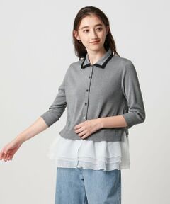 UNITED ARROWS / ユナイテッドアローズ ニット・セーター | レディー ポロコンビ ニット ウォッシャブル
