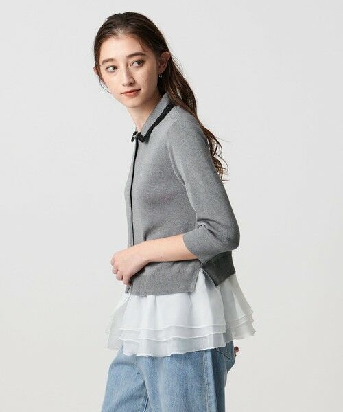 UNITED ARROWS / ユナイテッドアローズ ニット・セーター | レディー ポロコンビ ニット ウォッシャブル | 詳細7