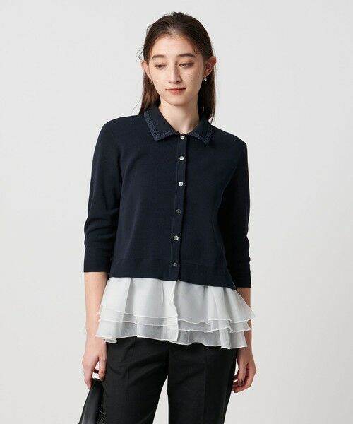 完売品 UNITED ARROWS ポロカラーリブニット　ネイビー UNITED ARROWS LTD. OUTLET｜ポロカラー リブニット | Rakuten