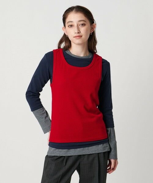 UNITED ARROWS / ユナイテッドアローズ Tシャツ | 【別注】<WILHELM NEUBERT>レイヤード トップス(RED)