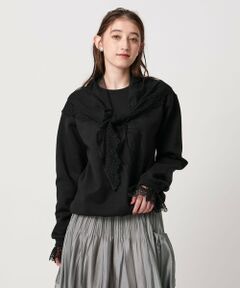 UNITED ARROWS / ユナイテッドアローズ スウェット | 【別注】＜dahl’ia＞レーススカーフ スウェット