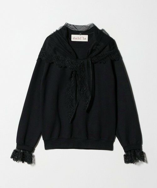 UNITED ARROWS / ユナイテッドアローズ スウェット | 【別注】＜dahl’ia＞レーススカーフ スウェット | 詳細4