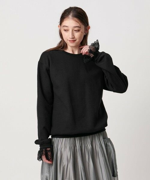 UNITED ARROWS / ユナイテッドアローズ スウェット | 【別注】＜dahl’ia＞レーススカーフ スウェット | 詳細2