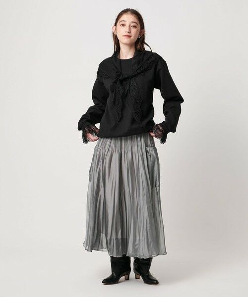 UNITED ARROWS / ユナイテッドアローズ スウェット | 【別注】＜dahl’ia＞レーススカーフ スウェット | 詳細3