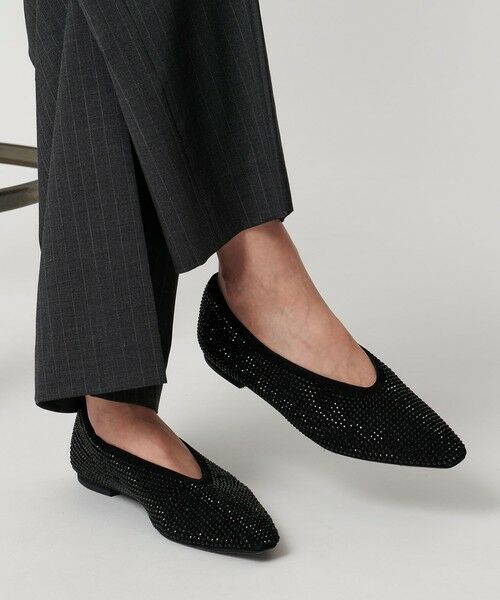 UNITED ARROWS/ユナイテッドアローズ ラインストーン フラットシューズ BLACK 22cm(35) UNITED ARROWS/ユナイテッドアローズ ラインストーン フラットシューズ BLACK 22cm(35)