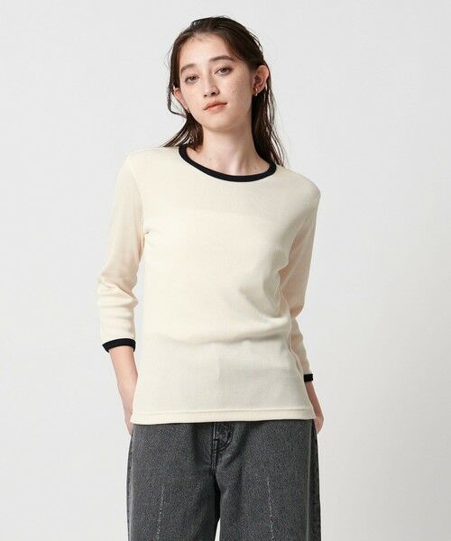 UNITED ARROWS / ユナイテッドアローズ カットソー | リブ バイカラー パイピング カットソー(OFF WHITE)