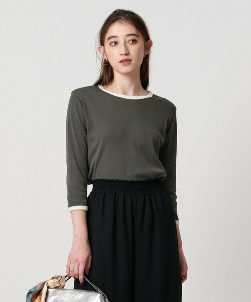 UNITED ARROWS / ユナイテッドアローズ カットソー | リブ バイカラー パイピング カットソー | 詳細7